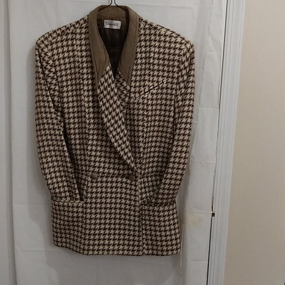 Tahari Houndstooth Vintage 80's Blazer - Picture 4 of 15